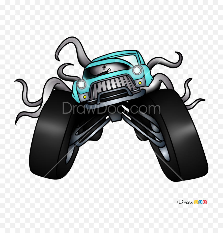 How To Draw Creech And Car Monster Trucks - Creech Family Monster Trucks Png,Monster Jam Png