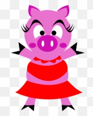 Porky Pig Cartoon Clip Art - Madame Pigs Png,Porky Pig Png