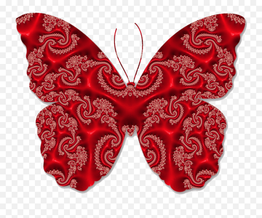 Butterfly Red Lace Transparent Png - Stickpng Mariposa Rojo Png,Transparent Lace Pattern