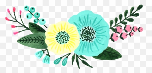 Mint Green And Turquoise Floral Custom - Mint Green Flower Clipart Png,Green Flower Png