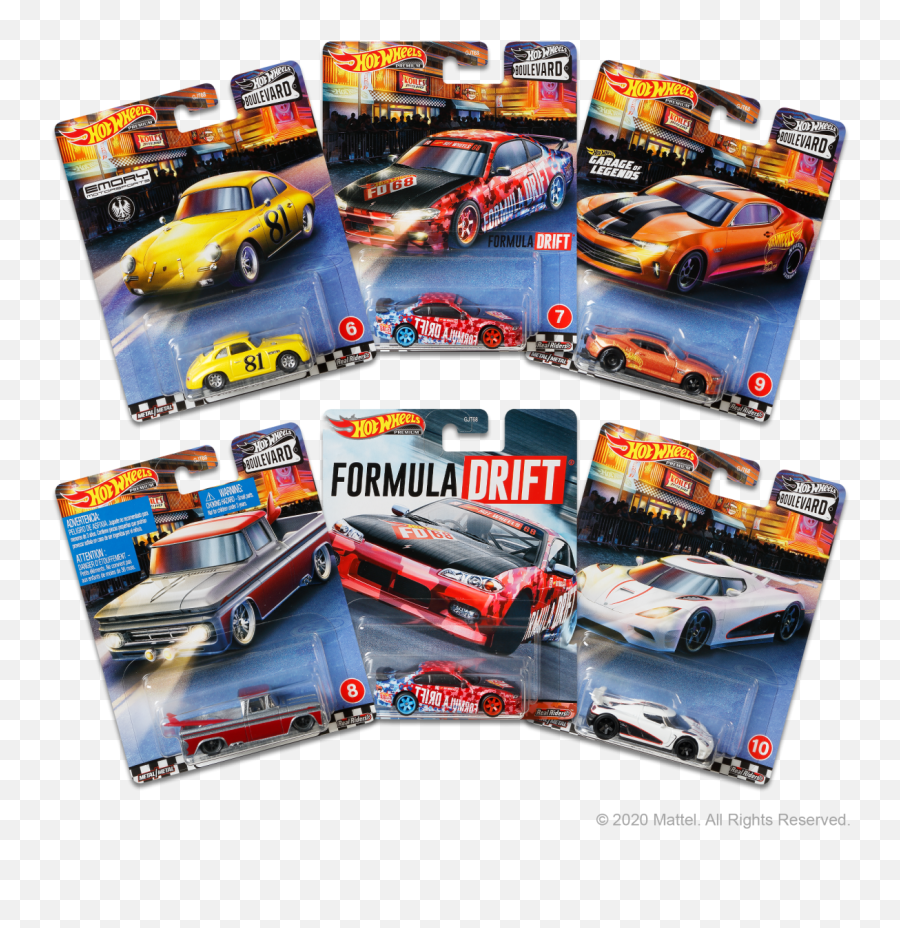 Hot Wheels Premium Retail Mixes In The - Serie Boulevard Hot Wheels Png,Formula Drift Logo