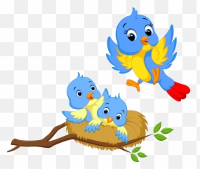 Bird Nest Png - Bird And Nest Clipart Transparent Png Full Nest With Birds Clipart,Nest Png
