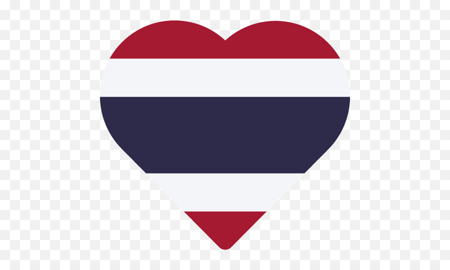 Vector Country Flag Of Thailand - Heart Vector World Flags Girly Png,Thai Flag Icon