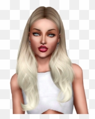 Sims Blond Color Hair Human - Bonecas Do The 4 png