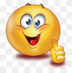 Cheer Big Smile Thumb Up Emoji - Smiley Sticker png