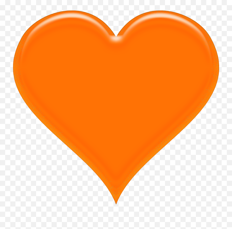 Png Transparent Background Image - Orange Love Heart Png,Heart On Transparent Background
