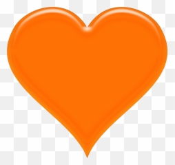 Png Transparent Background Image - Orange Love Heart