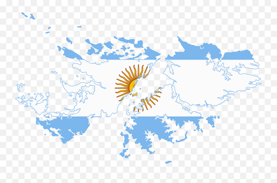 Flag Map Of Falkland Islands - Falkland Islands Argentina Flag Png,Argentina Flag Png