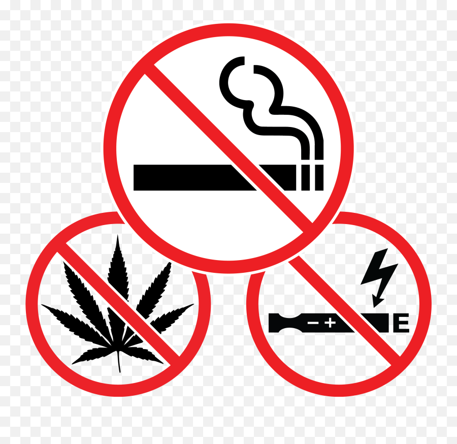 Png Smoke And Vape Free Signage - No Smoking No Vaping No Marijuana,Vape Smoke Png
