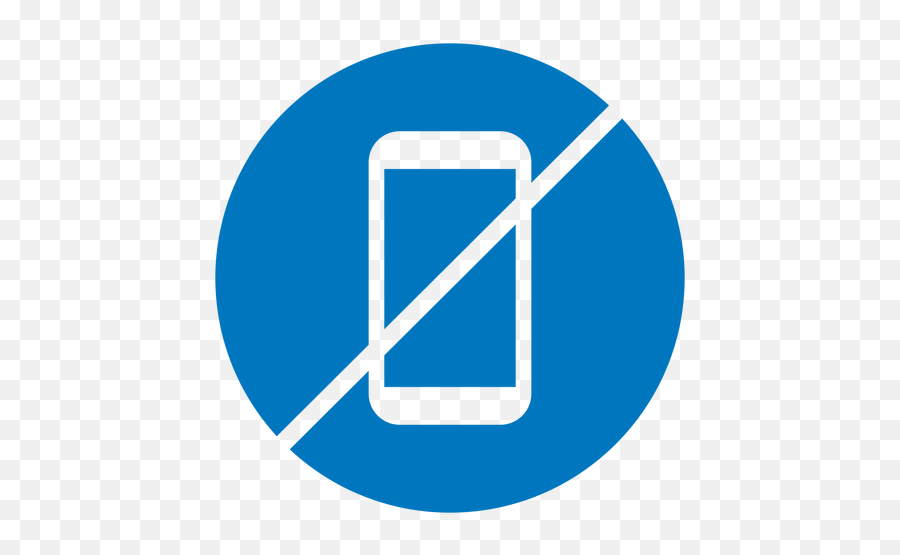 No Cellphone Blue Icon - Microsoft Small Basic Logo Png,Cell Phone Icon Blue