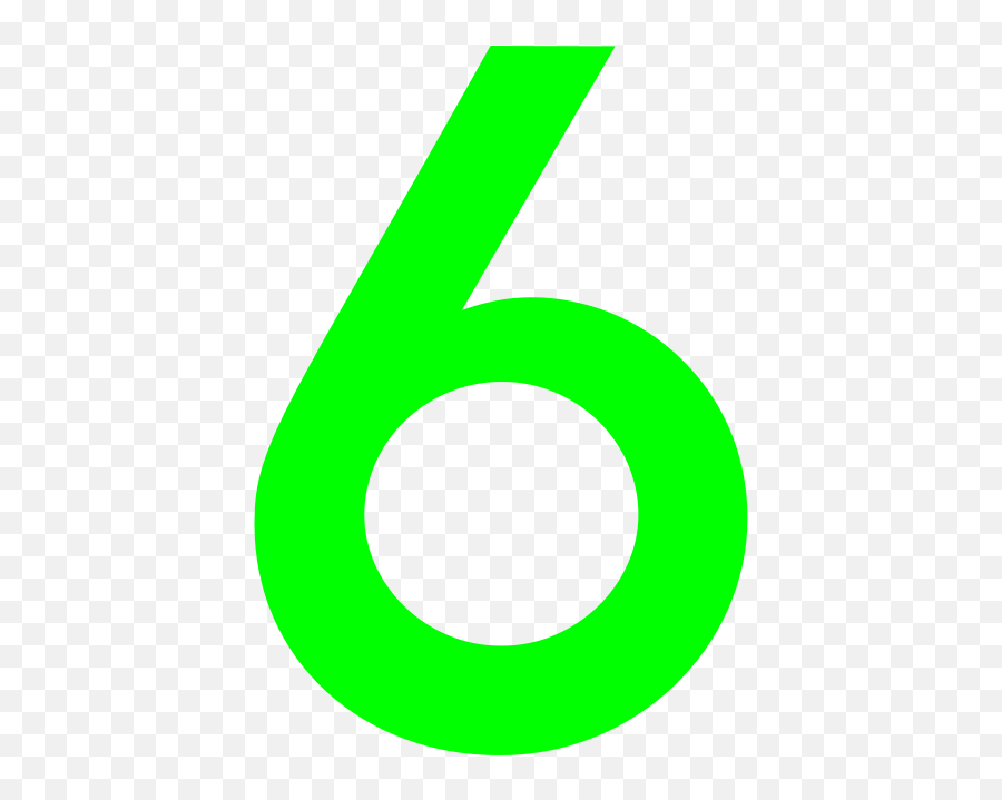 Chiffre 6 Vert Citron Fond Transparent Png - Gratuitcom Chiffre 6 Png,Icon Gratuites Libres De Droit