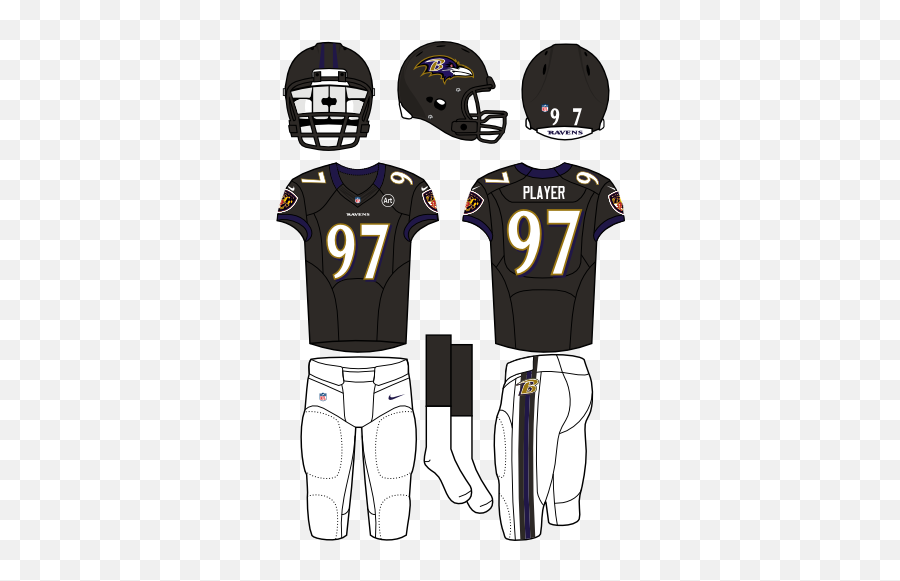 Baltimore Ravens Alternate Uniform - Carolina Panthers Home Uniform Png,Baltimore Ravens Png