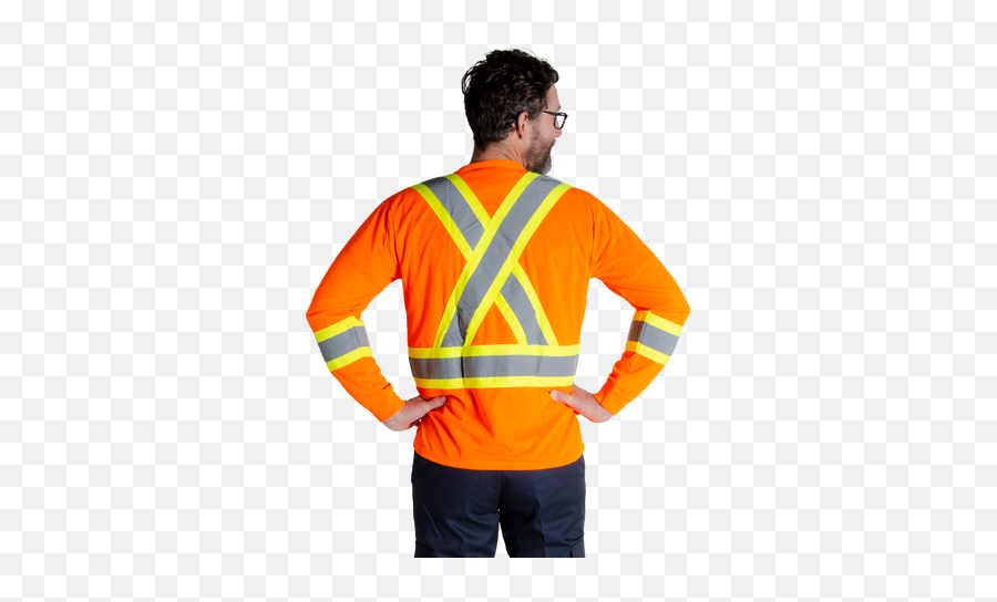 Mwg Menu0027s Hi Vis Long Sleeve T - Shirt 10665r Clothing Png,Icon High Visibility Vest