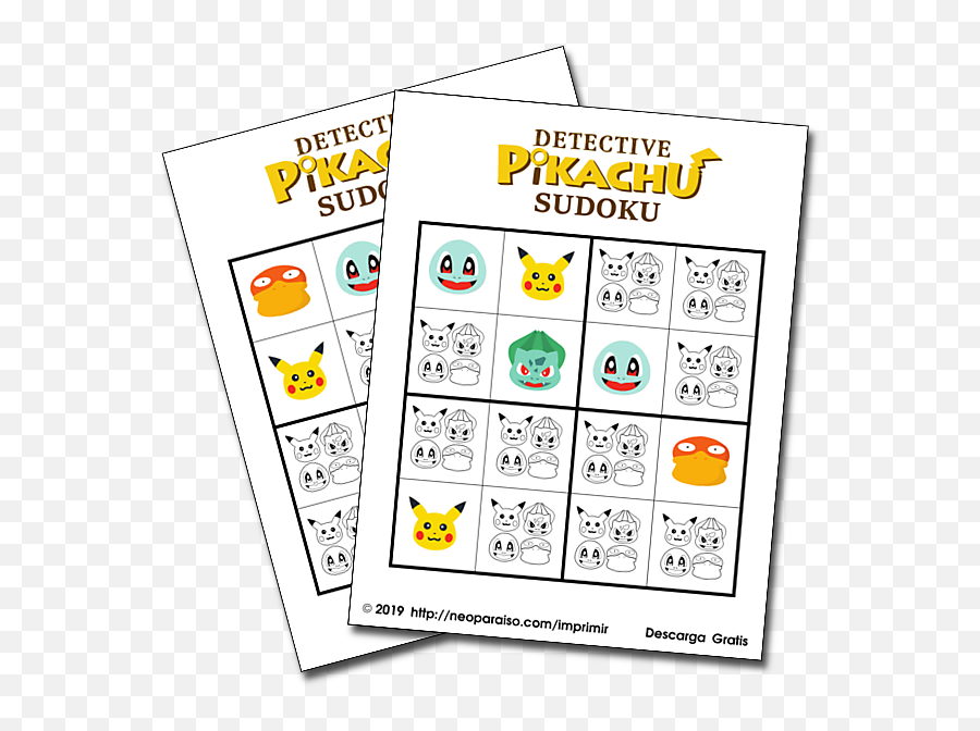 Personajes De Detective Pikachu Para - Sudoku Pokemon Png,Detective Pikachu Logo Png