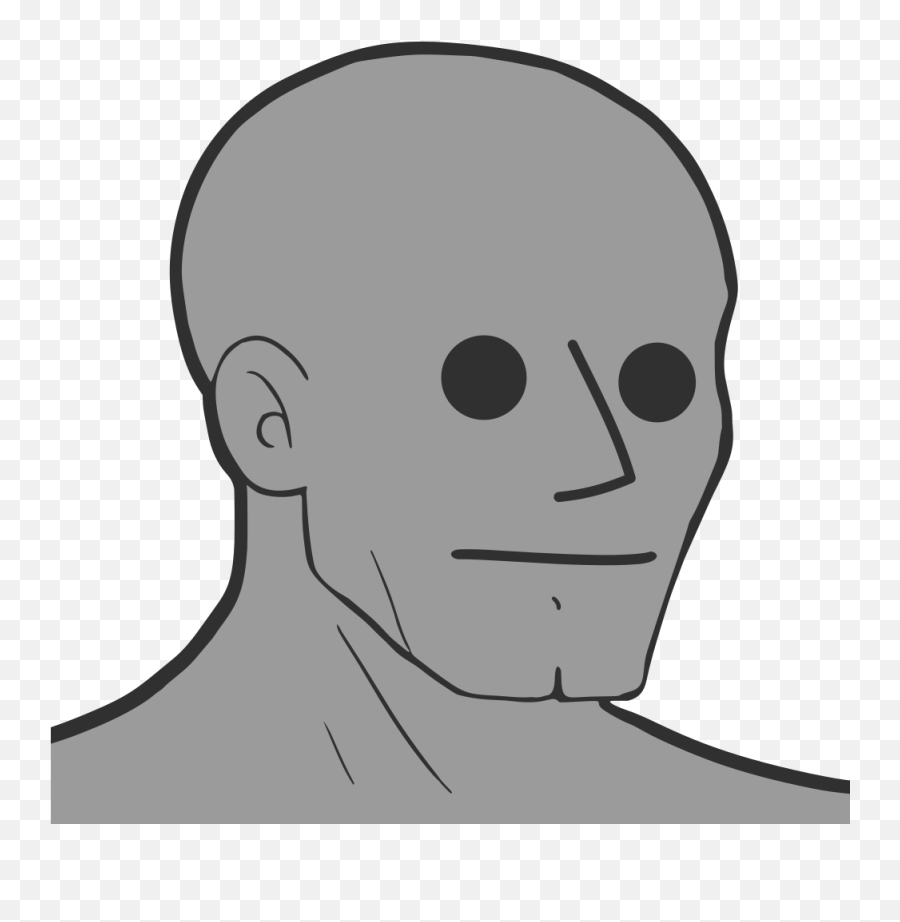 Face Nose Black Facial Expression Person Smile Emotion - Npc Meme Is Awesome Png,Emotion Png