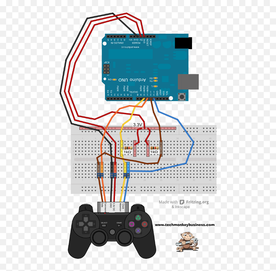 Ps2 Controller To The Arduino - Ps2 Pad Arduino Png,Ps2 Controller Png