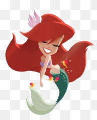 Mermaid Cute Ariel Disney Seahorse - Mermaid Cute Ariel Cartoon Png,Mermaid Transparent
