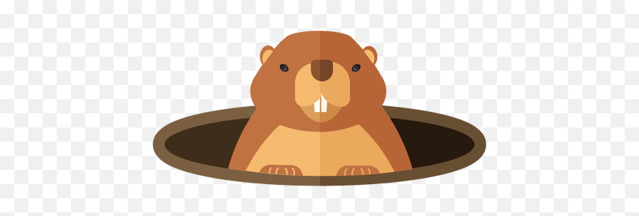 Ground Hog Marmot Muzzle Hole Fur Flat - Transparent Png Marmota Dibujo Png,Ground Png