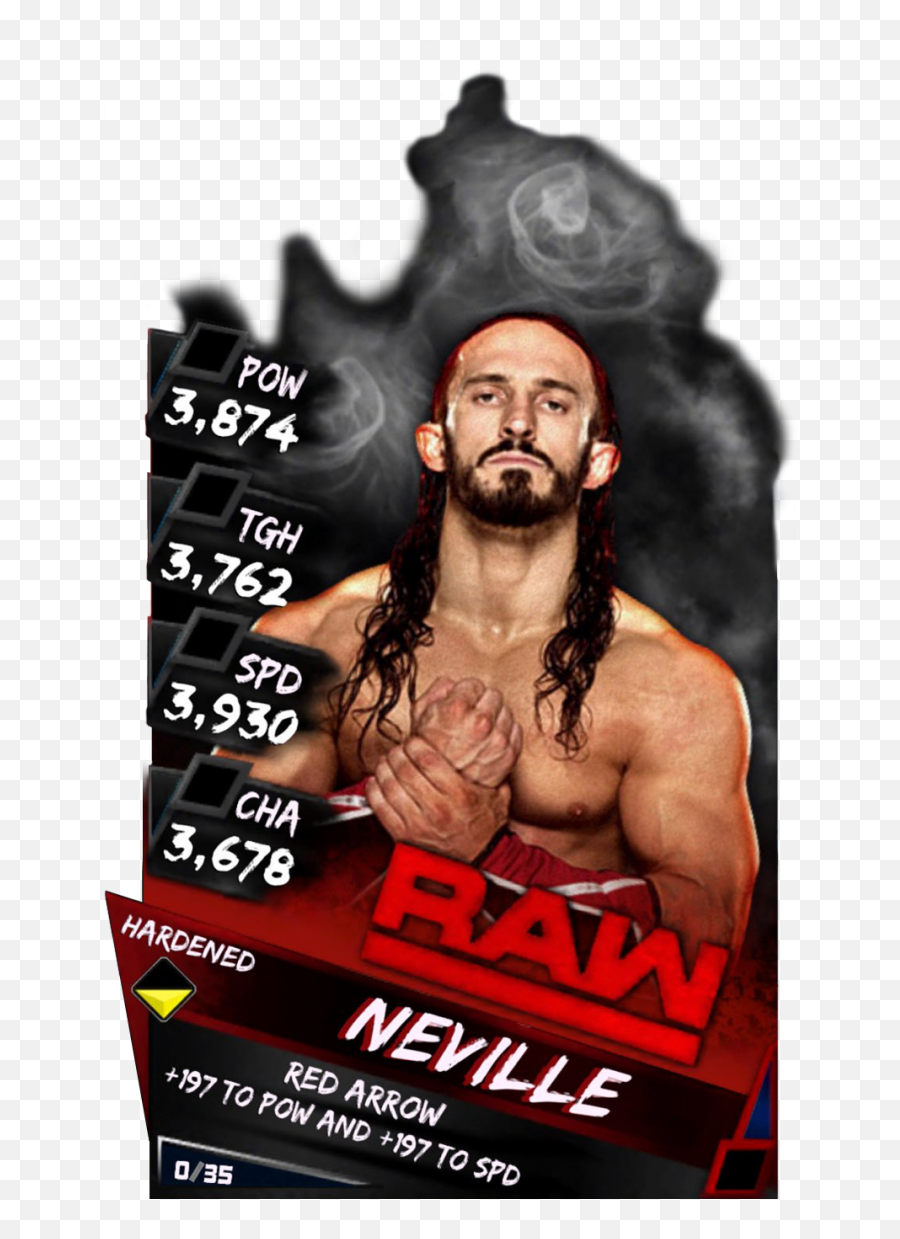 Supercard Neville S3 Hardened Raw 9541 - Supercard Wwe Bayley Png,Neville Png
