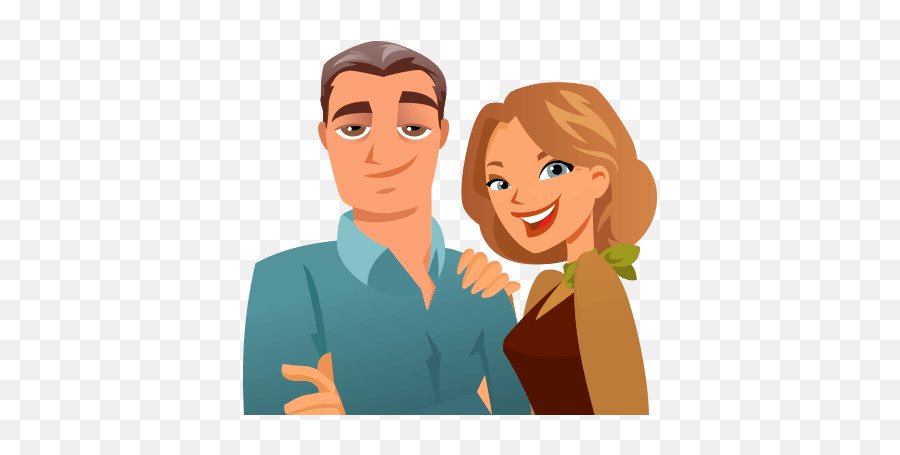 Happy Couple - Happy Couple Cartoon Png Full Size Png Braindom Level 139 Answer,Happy Couple Png
