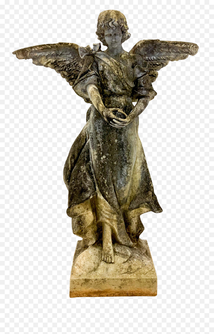 English Style Garden Angel Statue - Bronze Sculpture Png,Angel Statue Png