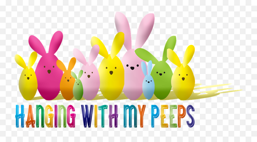 Easter Rabbits Eggs Peeps - Quarantined With My Peeps Png,Peeps Png