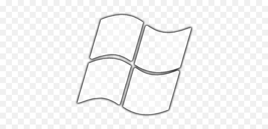 Windows 7 Clipart Black And White - White Transparent Windows Logo Png,Windows 7 Logo