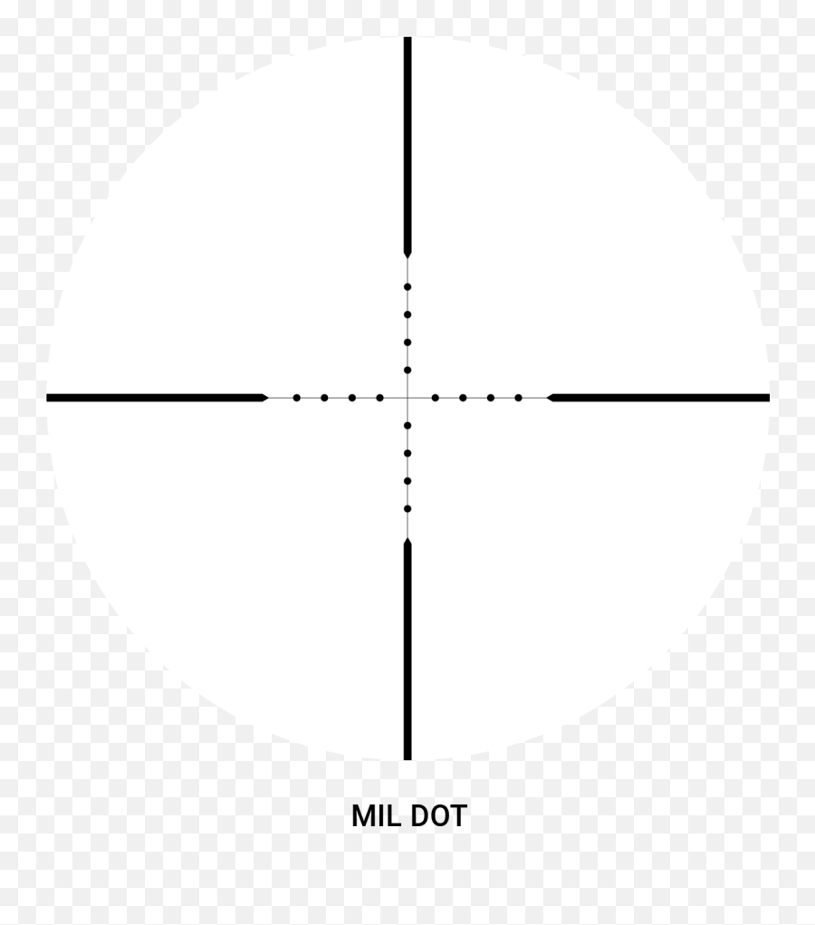 The Mil Dot Reticle U2013 Blue Line Optics - Circle Png,Reticle Png