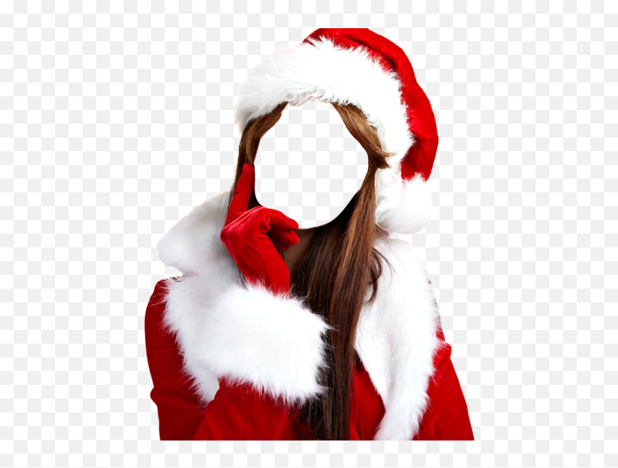 Santa Girl No Face - Santa Claus No Face Png,Santa Face Png