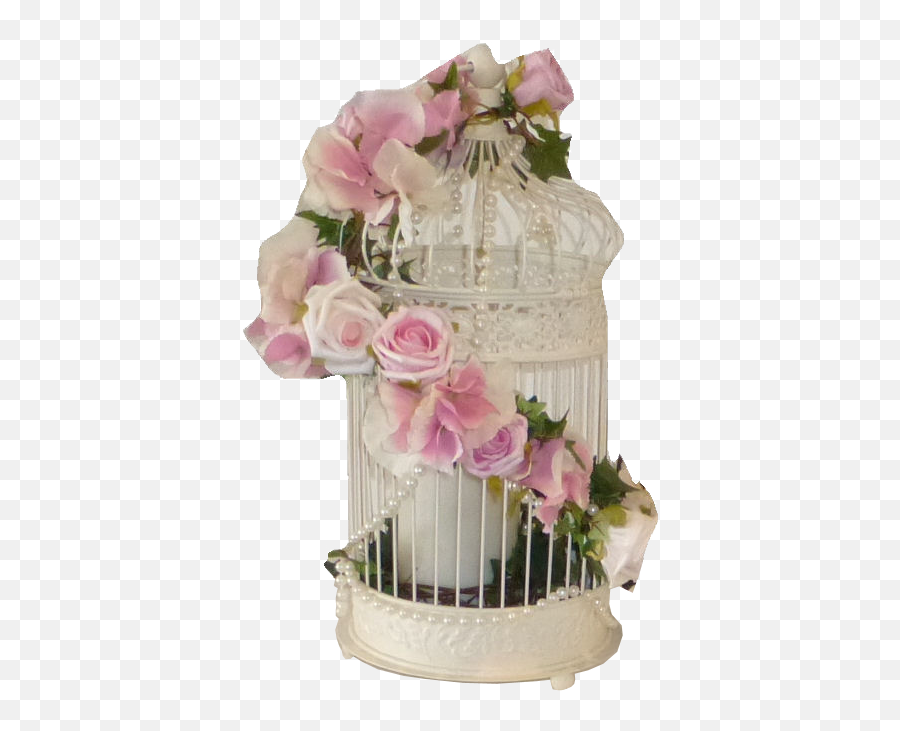 Download Bird Cage With Flower Garland - Cage Png Image With Garden Roses,Flower Garland Png