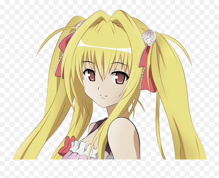 Wallpaper Girl Look Anime Hair Face For The Desktop 167836 - Anime Girls Yellow Hair Png,Anime Hair Png