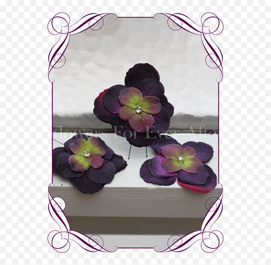 Eggplant Dark Purple Hydrangea Flower - Flower Bouquet Png,Hydrangea Png
