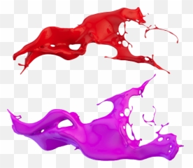Download Watercolor Splatter Png 3d Paint Splash Psd Vector - Transparent