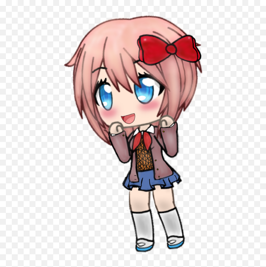 Bow Hanginthere Hang Noosesquad Sticker By Luna Wolf - Cartoon Png,Sayori Hanging Png