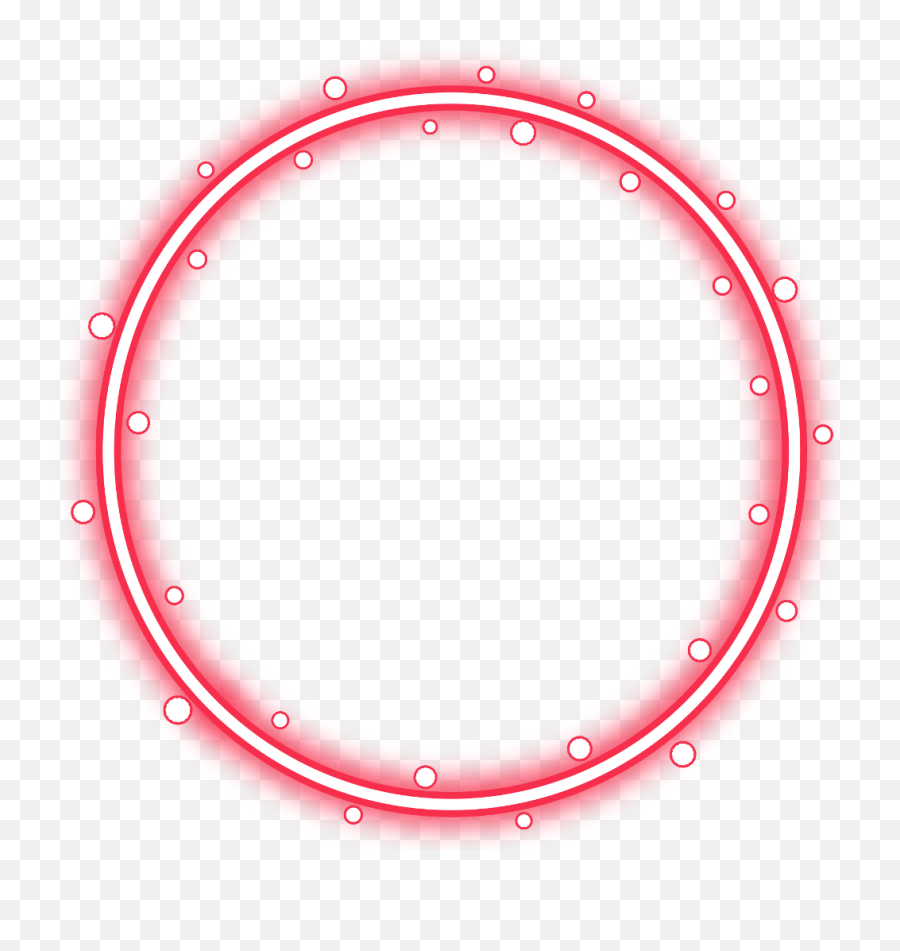 Neon Round Red Freetoedit Circle Frame Border Geometric Png