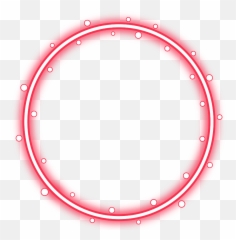 Neon Round Red Freetoedit Circle Frame Border Geometric Png