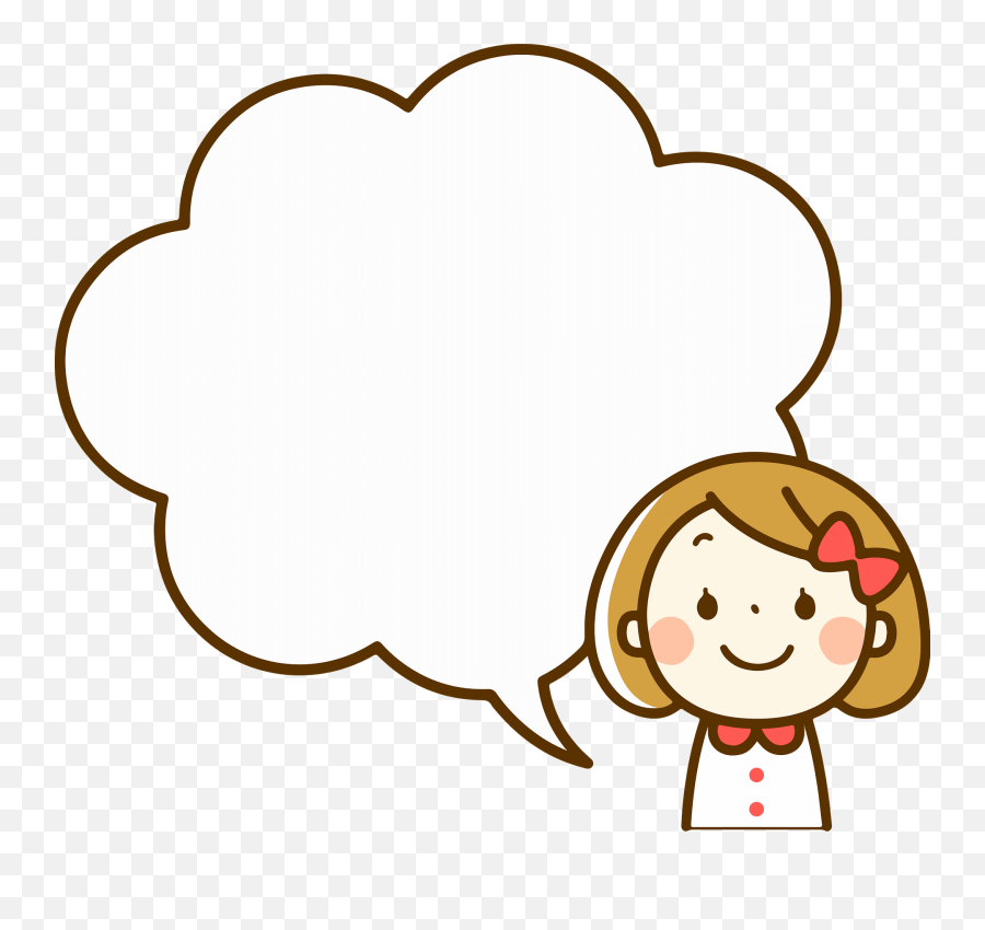 Vanessa Girl With A Speech Bubble Clipart Free Download - Girl With Speech Bubble Png,Cartoon Speech Bubble Png
