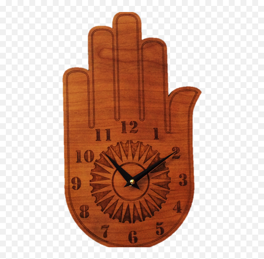 Hand And Teapot Shaped Wooden Clock For Wall Hanging - Relojes En Madera Para Colgar En La Pared Png,Clock Hands Png