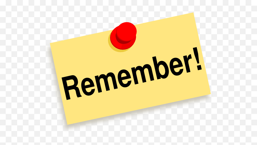 Free Remember Clipart Pictures - Remember Sticky Note Png,Remember Png