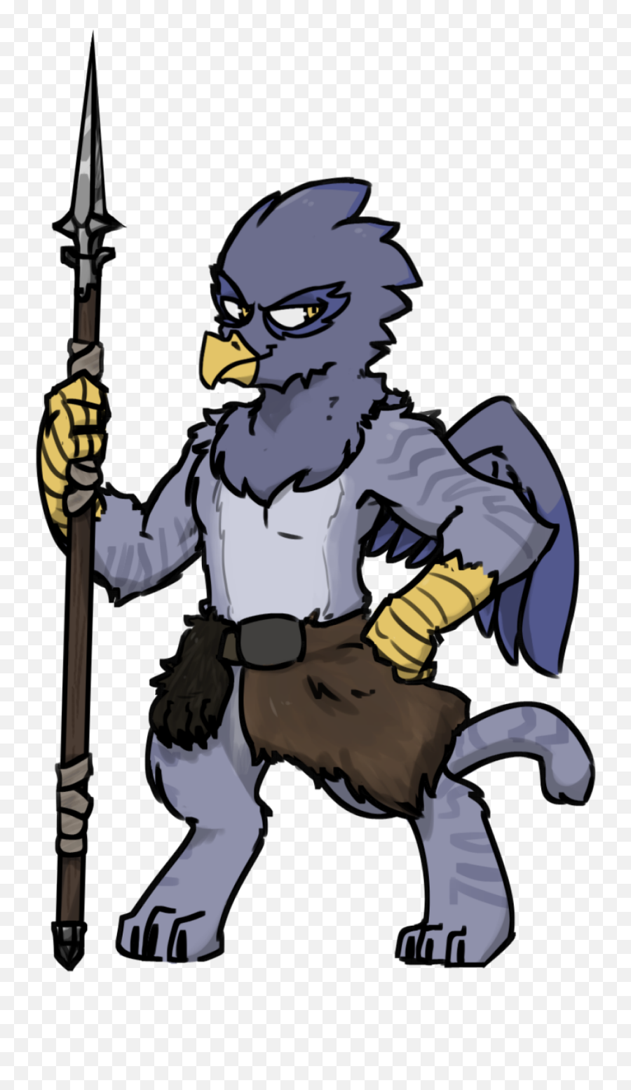 Barbarian Bipedal Druid - Fictional Character Png,Spear Transparent Background