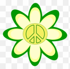 Peace - Yellow Green Flower Clipart png