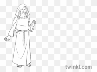 Mary Magdalene Black And White - Imagenes De Maria Magdalena Para Colorear png