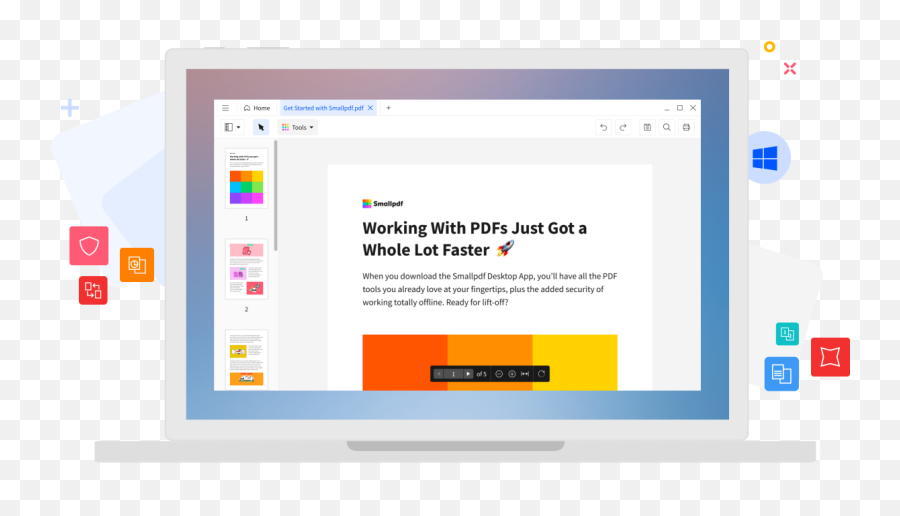 Smallpdf Desktop App - Smallpdf Png,Get Desktop Icon Back