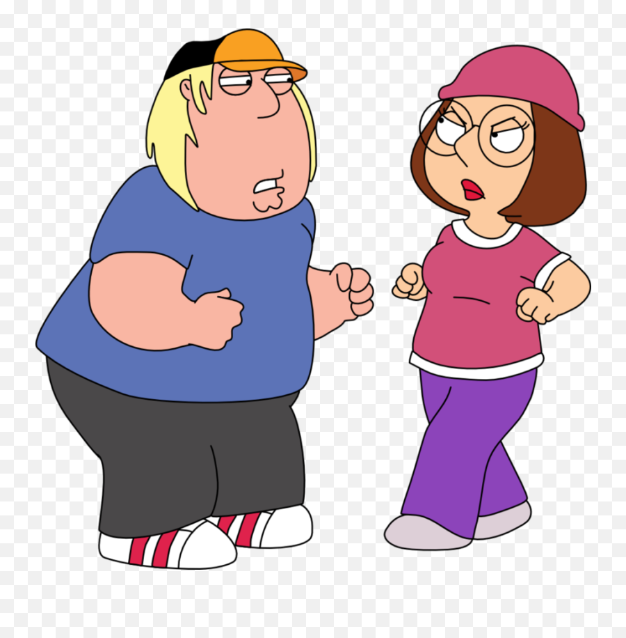 Family Guy Chris And Meg Griffin Png Fighting