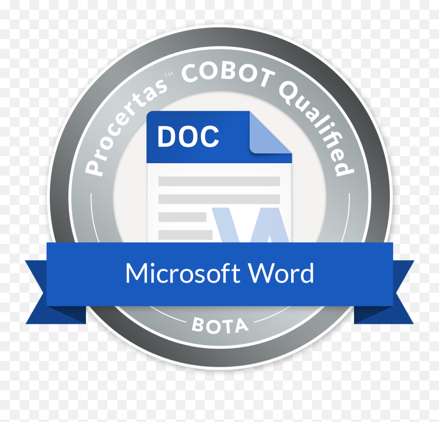 Cobot Qualified - Bota Word Credly Restaurante Asador Toro Png,Word 2013 Icon