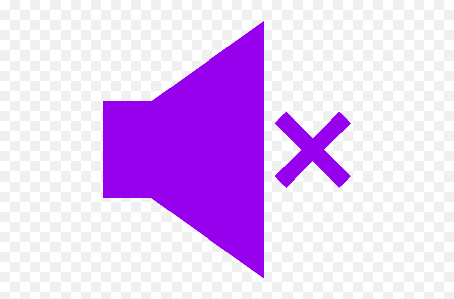 Mute Speaker Icon Png Symbol Purple - Sound Volume Icon Png,Mute Icon Transparent