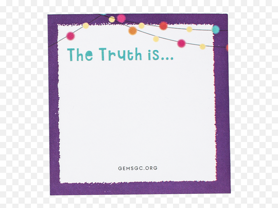 The Truth Is Sticky Notes Pack Of 6 - Paper Png,Transparent Sticky Notes