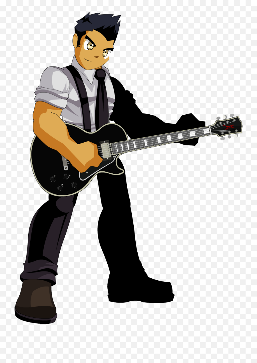 Making An Animated Aqwmv Progress Pics Inside - Guitarist Animated Png,Cartoon Guitar Png