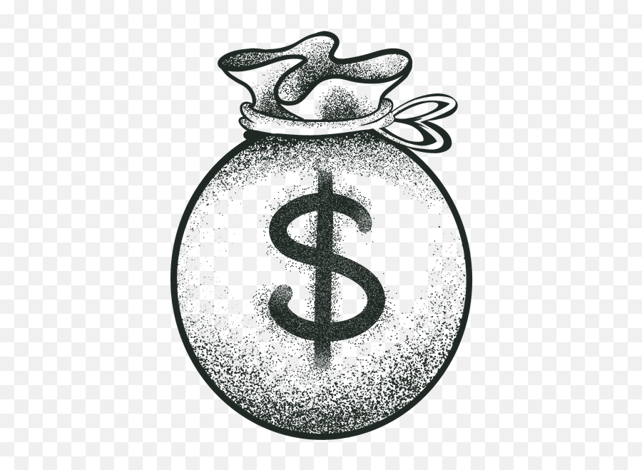 Moneybag Money Bank - Money Magnet Black And White Png,Moneybag Png