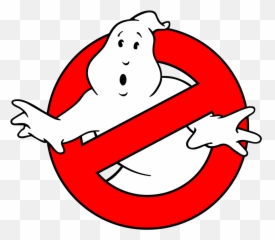 ghostbusters logo black and white